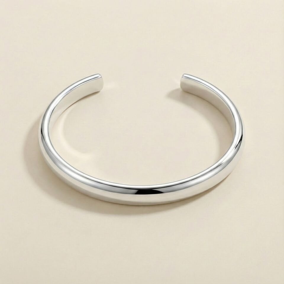 GÜMÜŞ BOMBELİ KLASİK ERKEK KELEPÇE