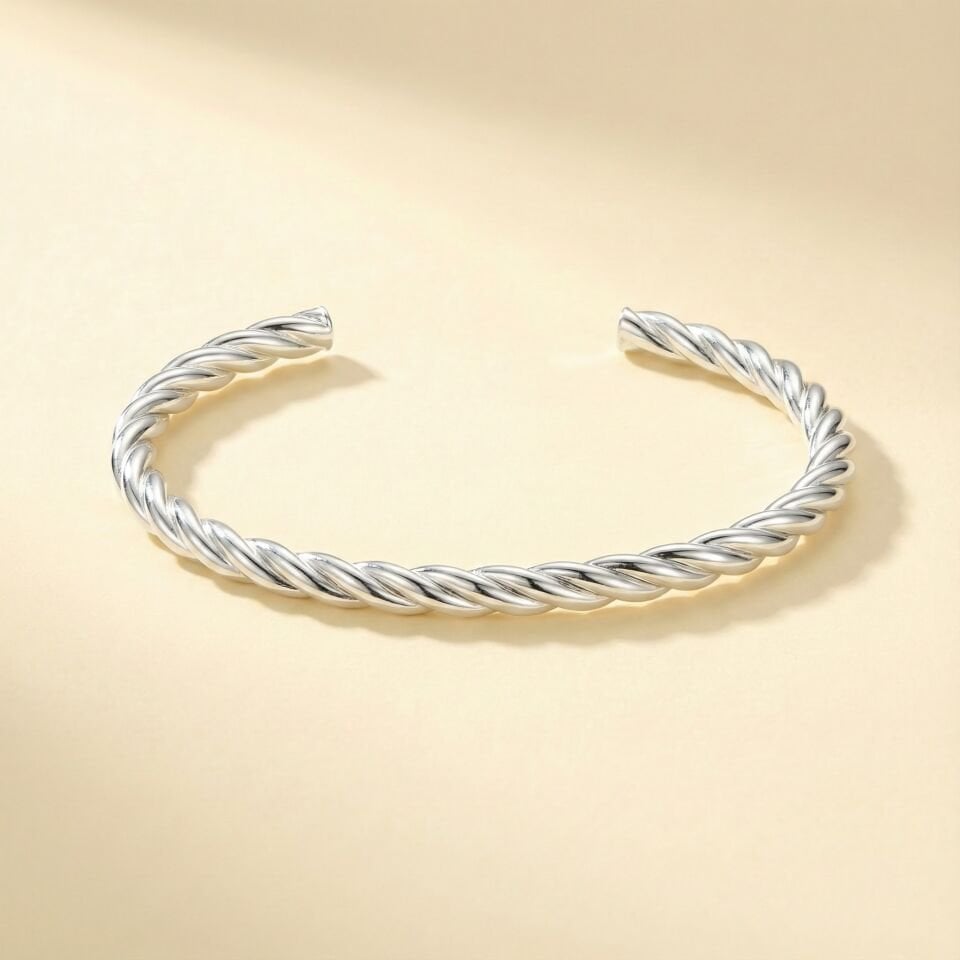 GÜMÜŞ KLASİK ÖRME ERKEK KELEPÇE