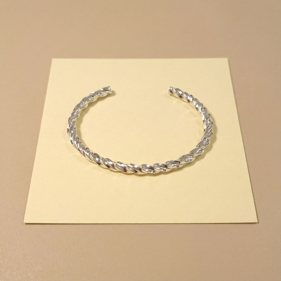 GÜMÜŞ SPİRAL ERKEK KELEPÇE