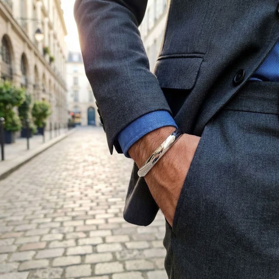 GÜMÜŞ DÜZ KLASİK ERKEK KELEPÇE