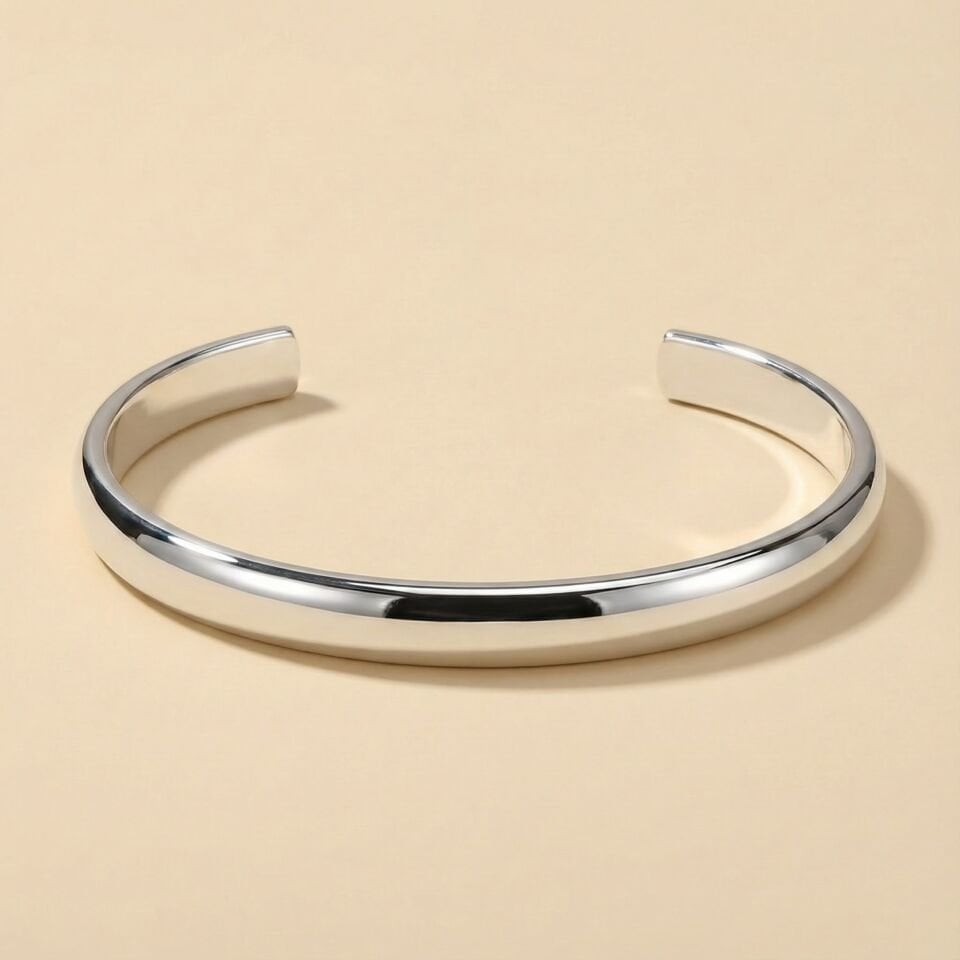 GÜMÜŞ DÜZ KLASİK ERKEK KELEPÇE